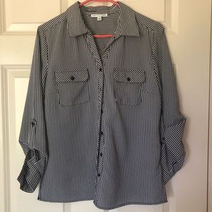 Striped button up